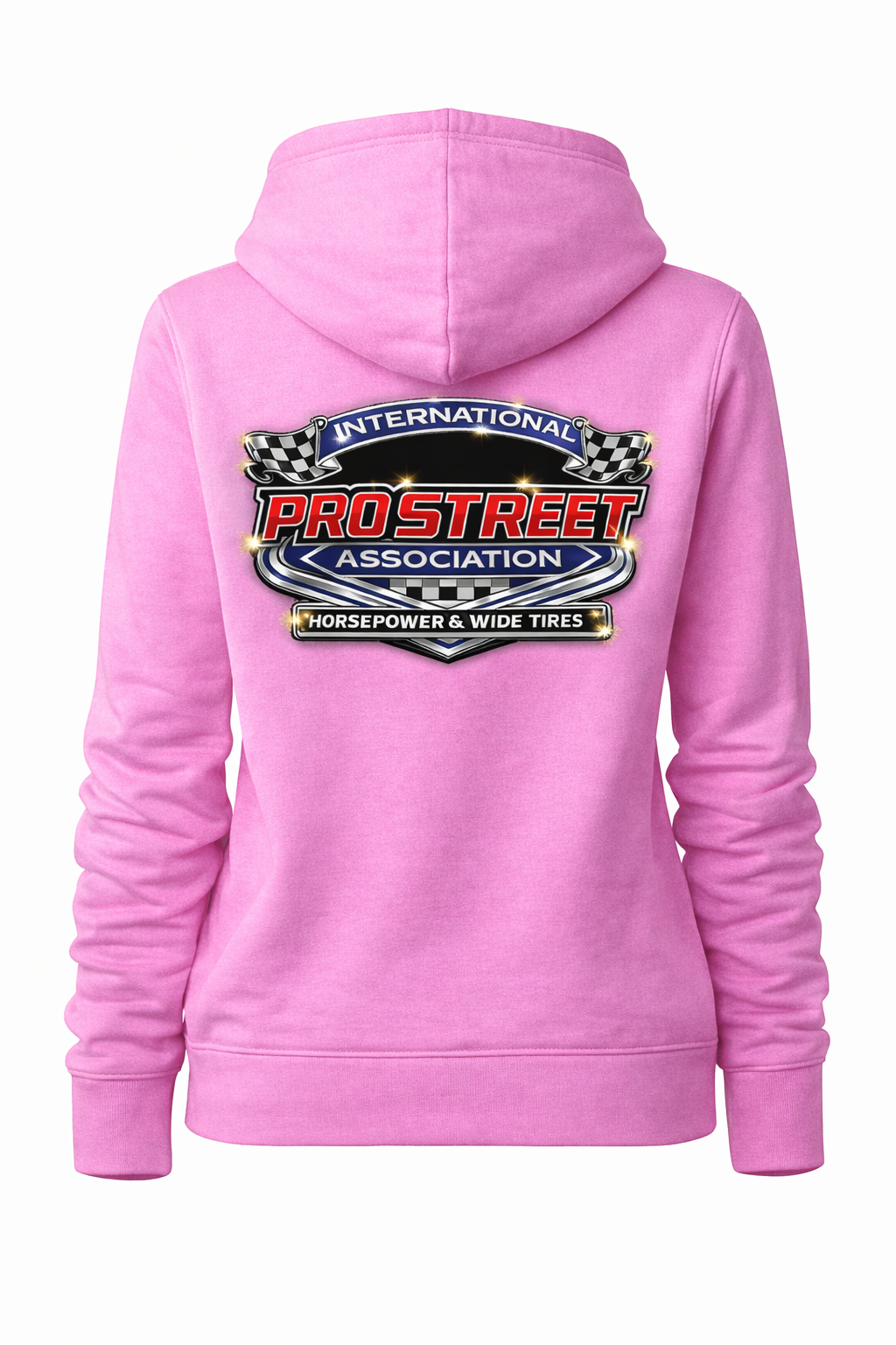 Women's Pullover Horsepower & Wide Tires Hoodie (Pink)